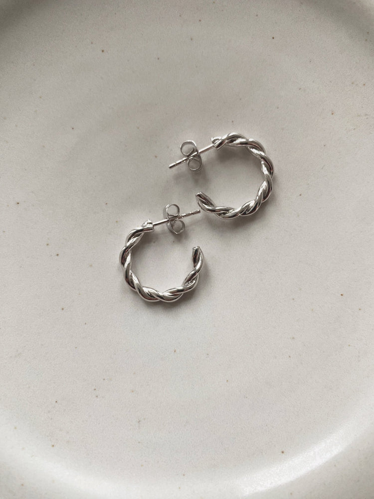 Thick Twist Hoops, Gold Plated - Spring Sweet