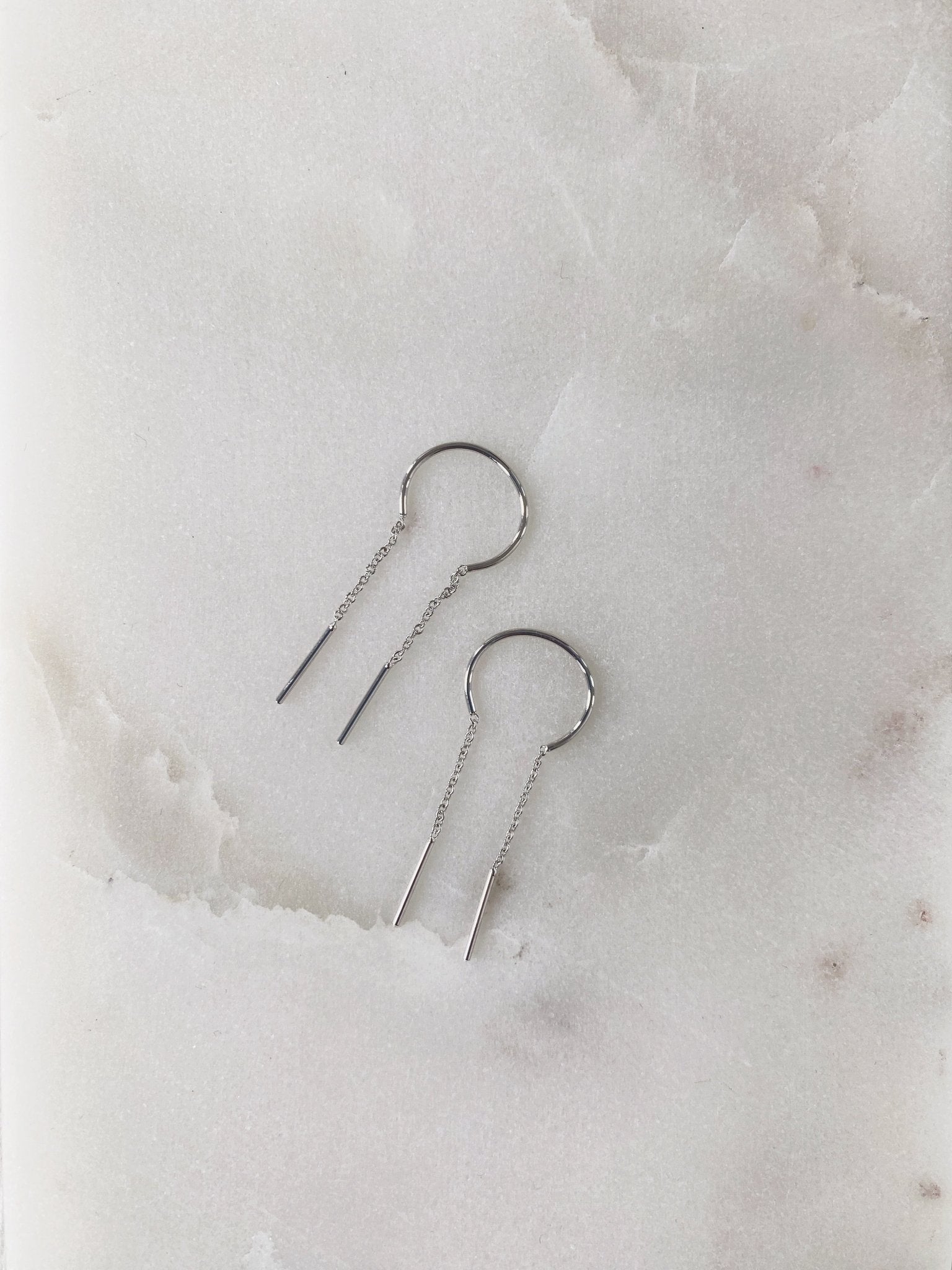 Threader Drop Bar Earrings, Plated - Spring Sweet