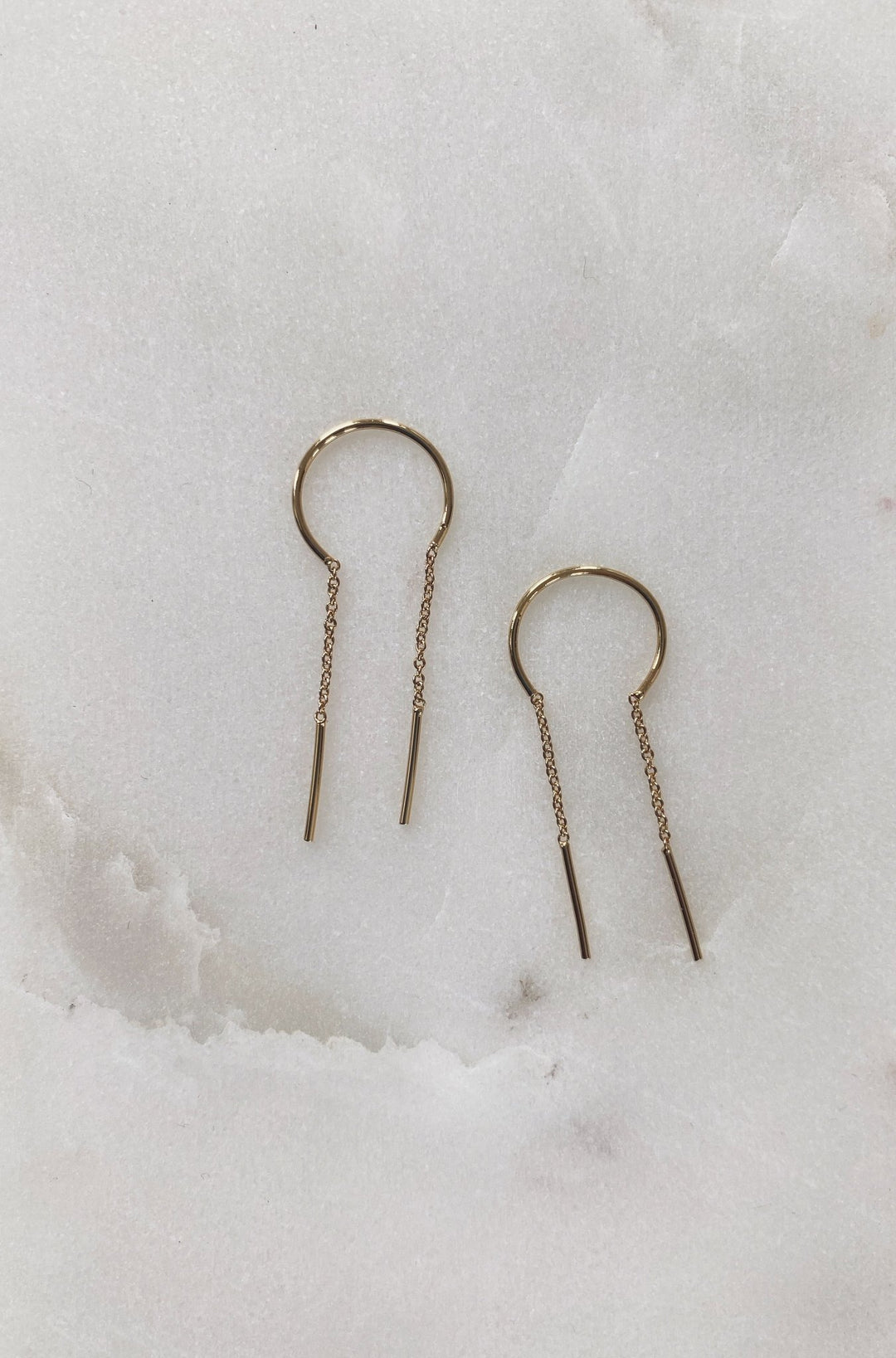 Threader Drop Bar Earrings, Plated - Spring Sweet