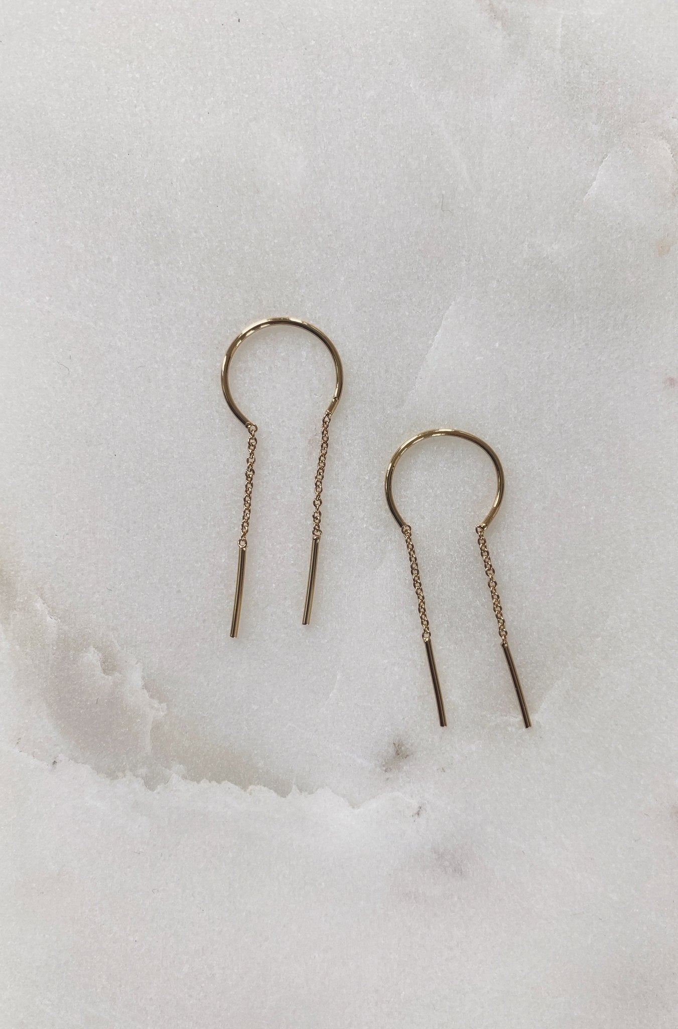 Threader Drop Bar Earrings, Plated - Spring Sweet