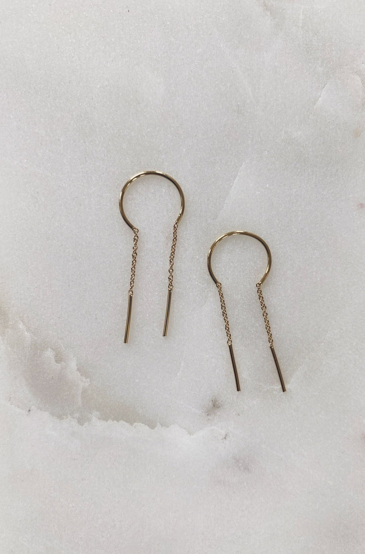 Threader Drop Bar Earrings, Plated - Spring Sweet