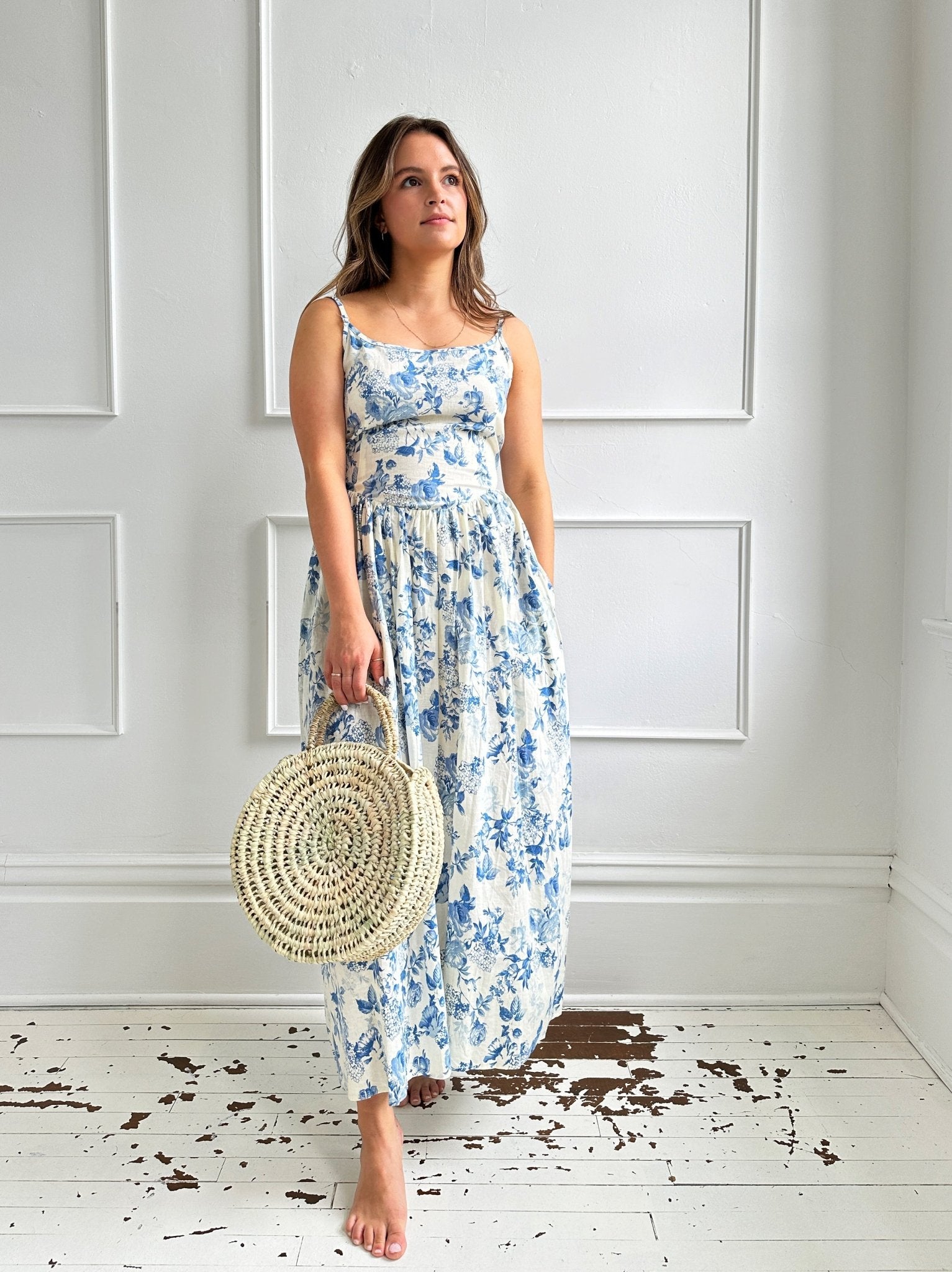 Tie Back Floral Maxi Dress - Spring Sweet