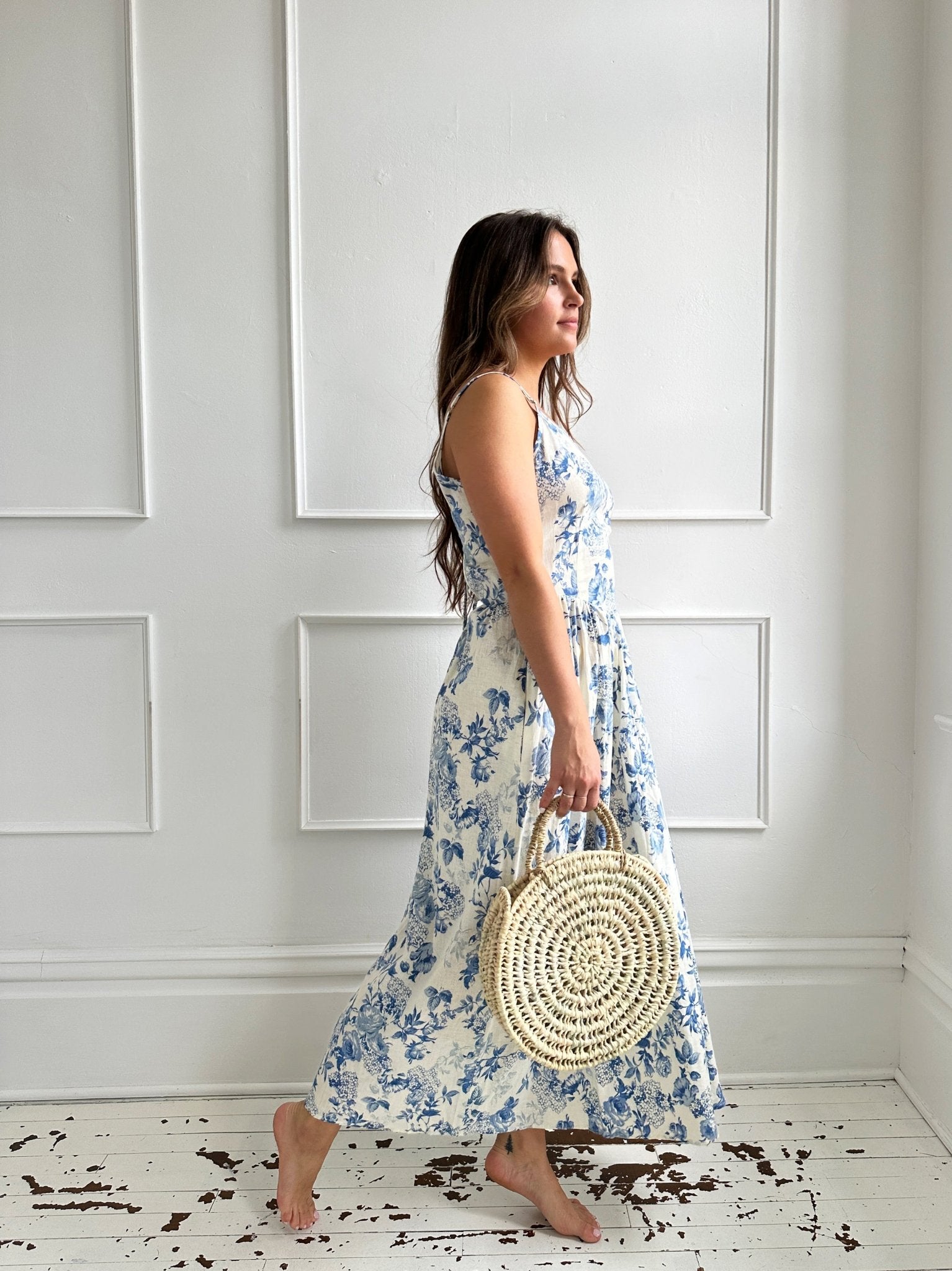 Tie Back Floral Maxi Dress - Spring Sweet