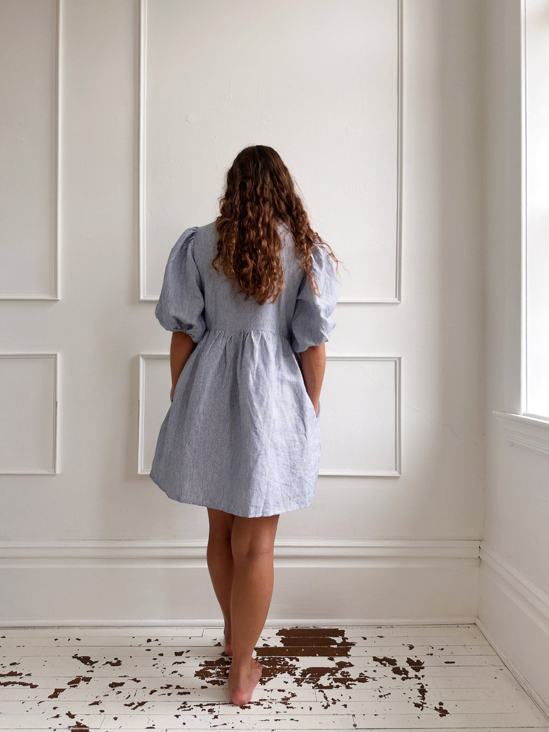 Tie Front Linen Dress - Spring Sweet