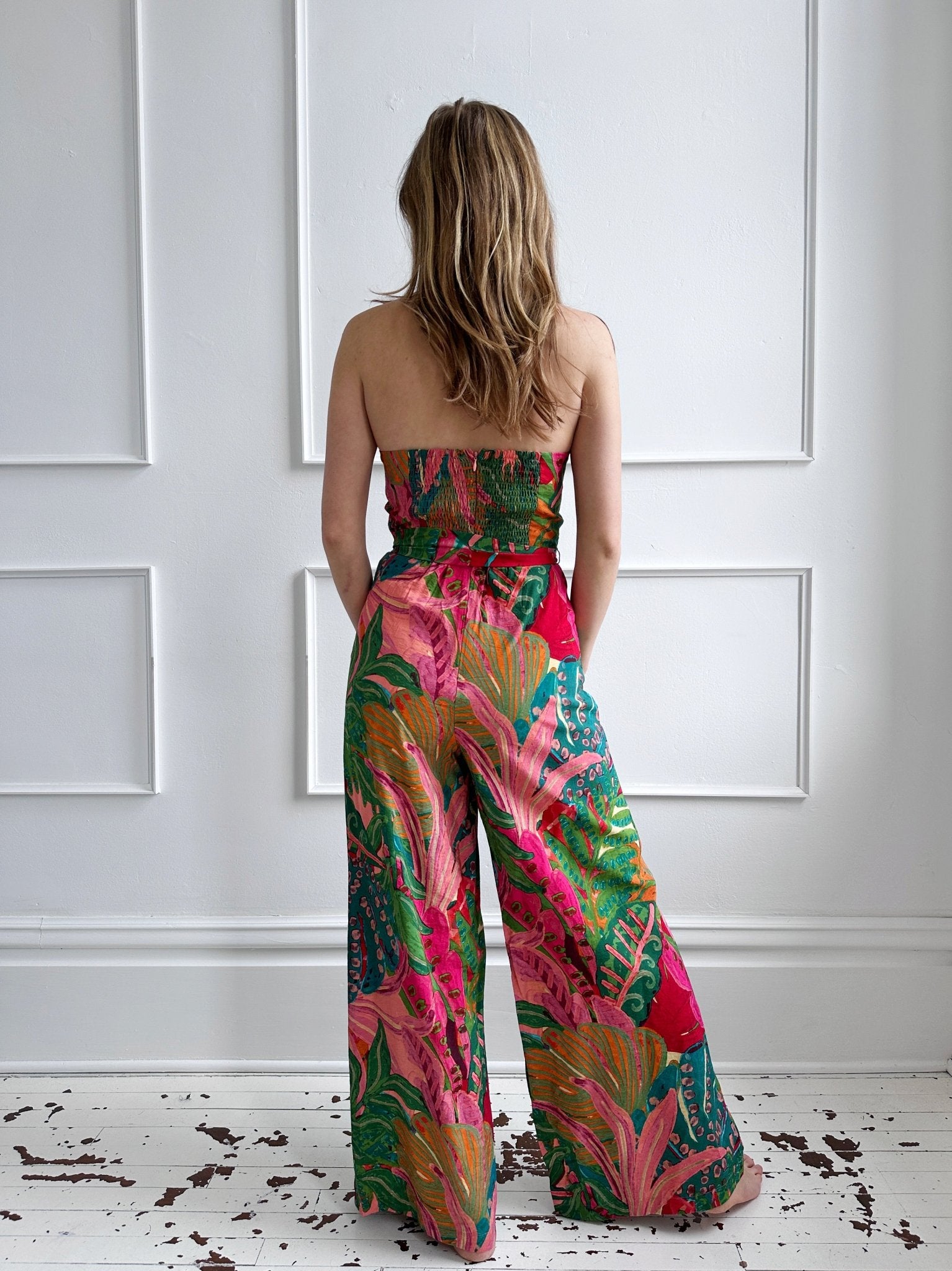 Tie Waist Halter Jumpsuit - Spring Sweet