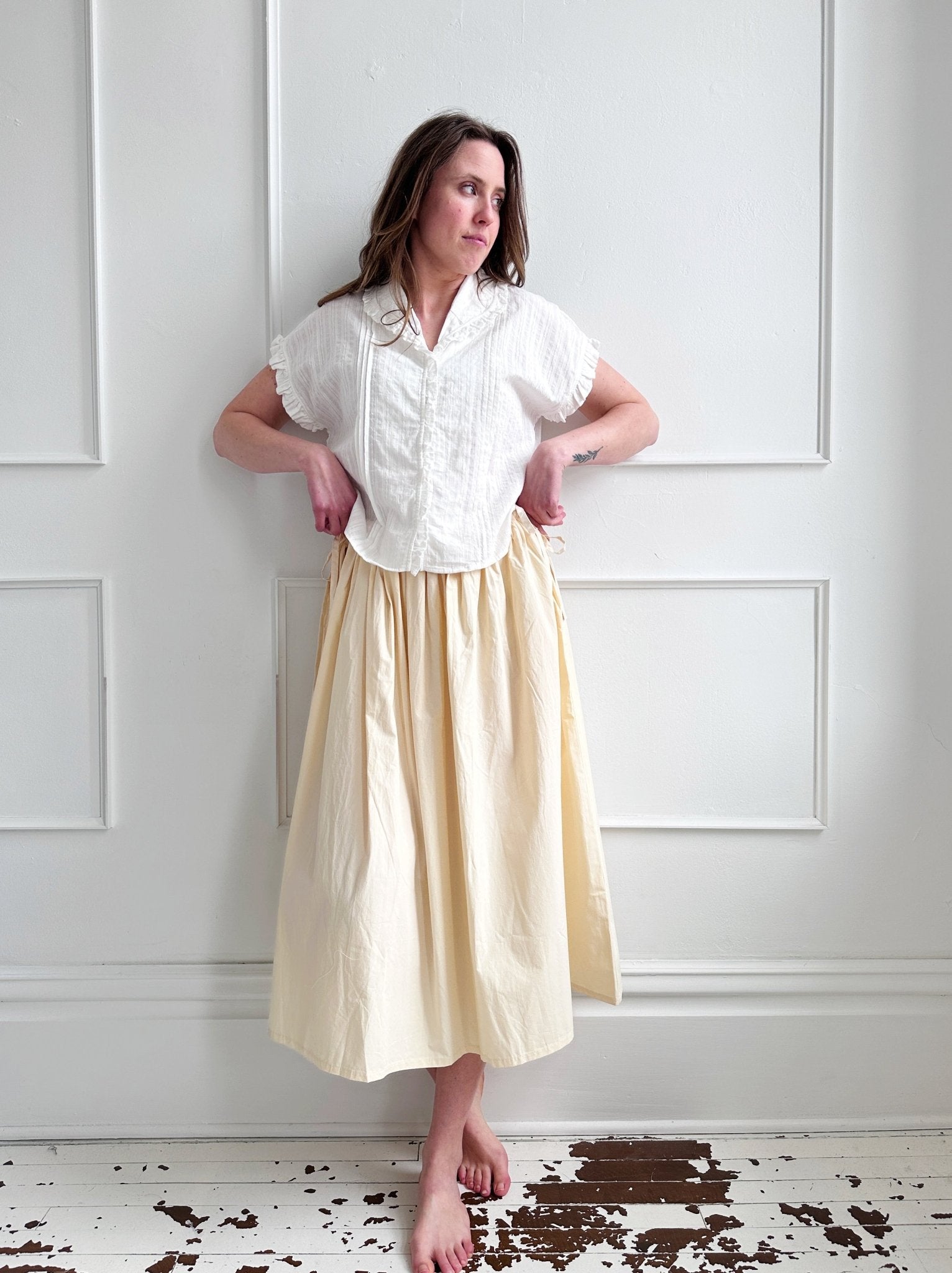 Tie Waist Midi Skirt - Spring Sweet