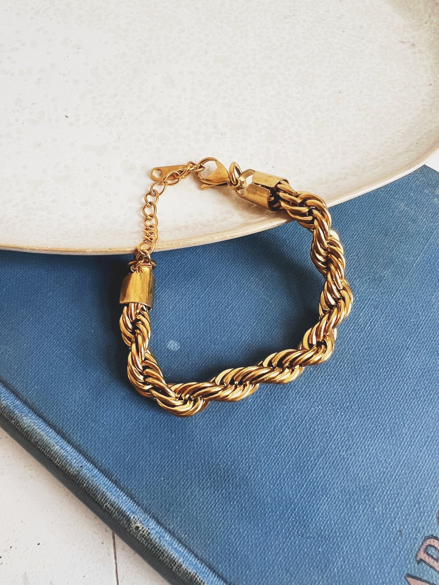 Twist Rope Bracelet, Gold Plated - Spring Sweet