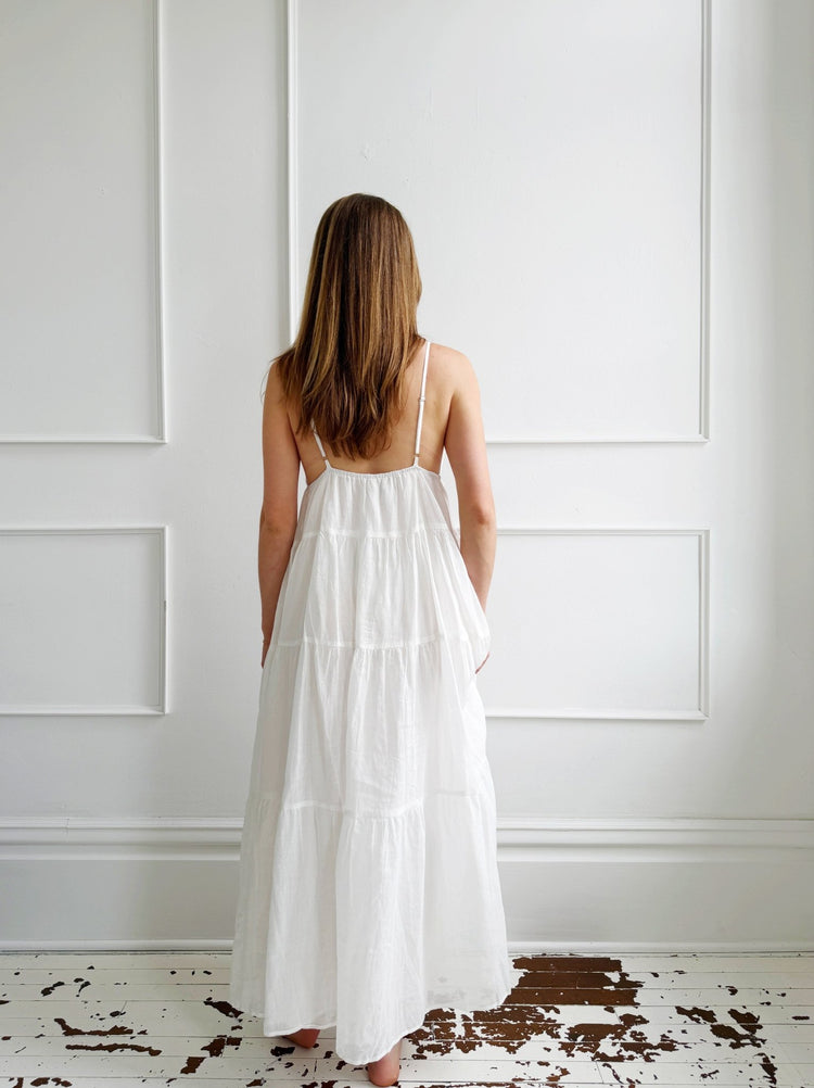 V - Neck Tiered Midi Dress - Spring Sweet