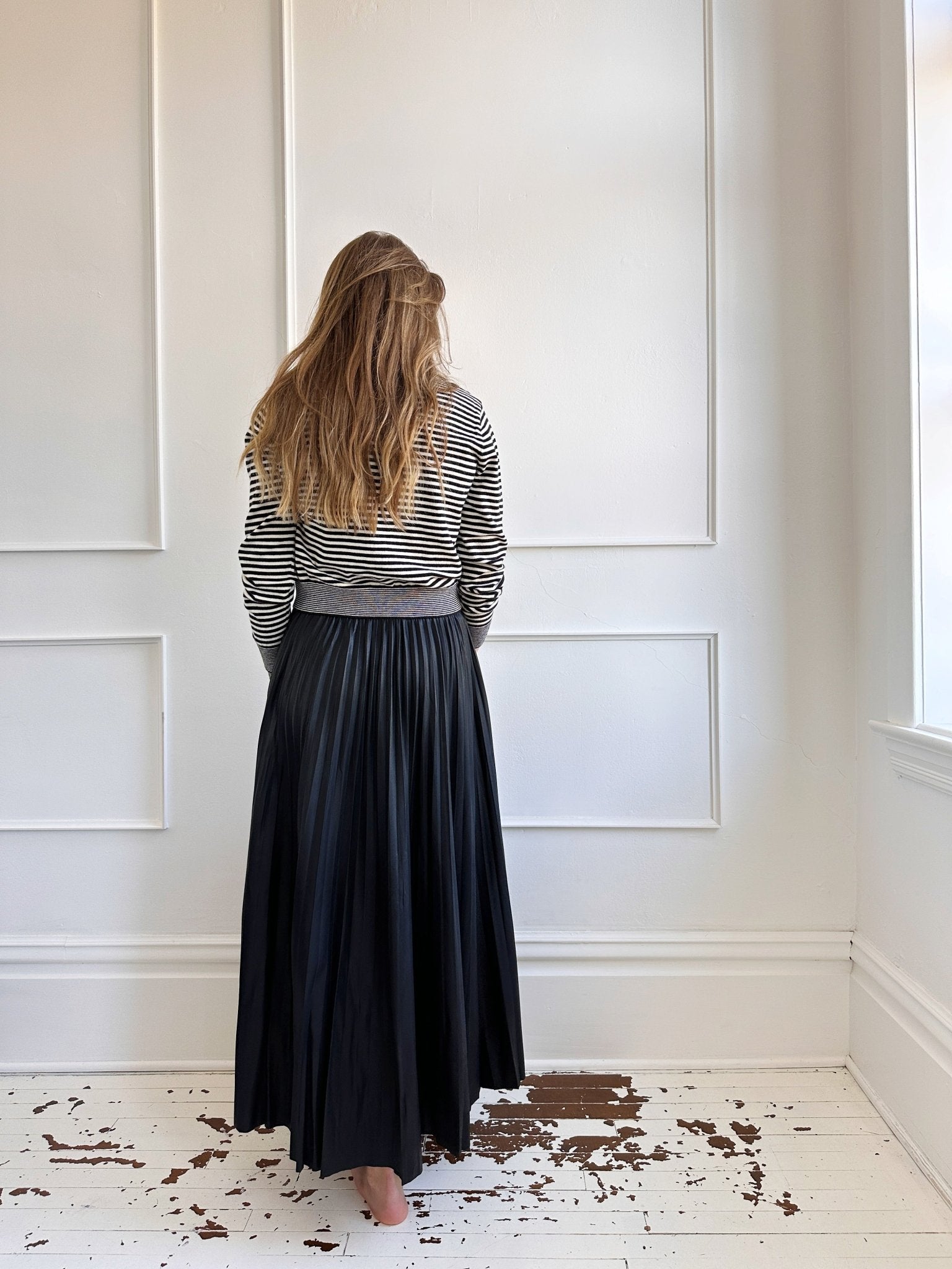 Vegan Leather Gathered Skirt - Spring Sweet