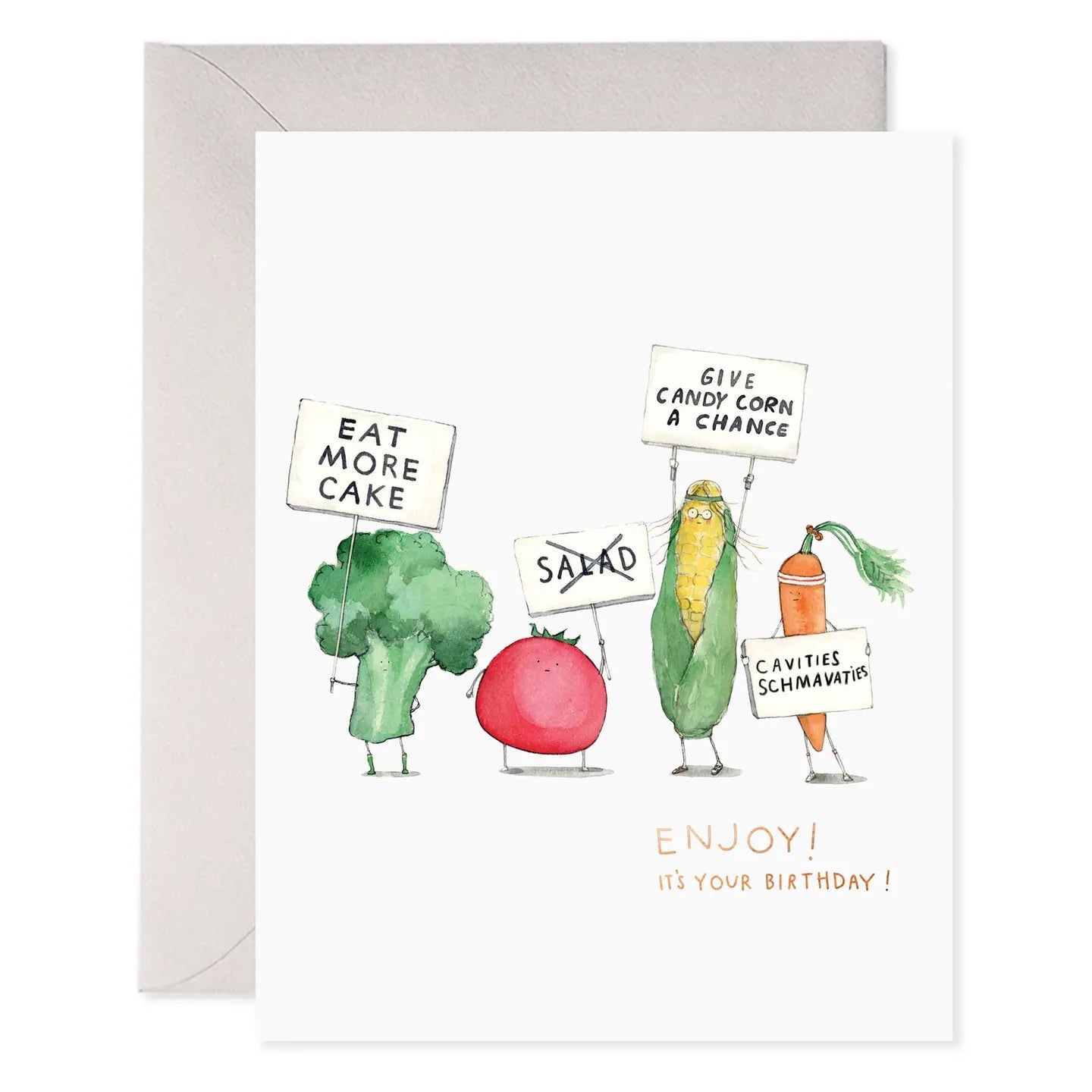 Veggie Strike Birthday Card - Spring Sweet