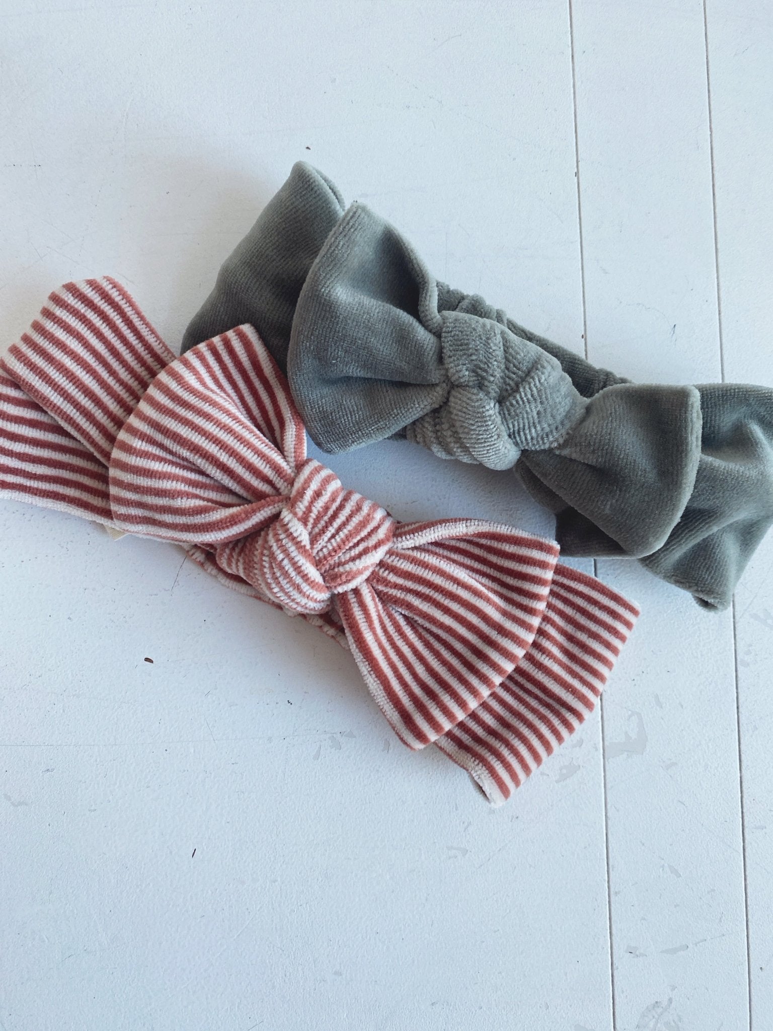 Velour Bow Headband - Spring Sweet