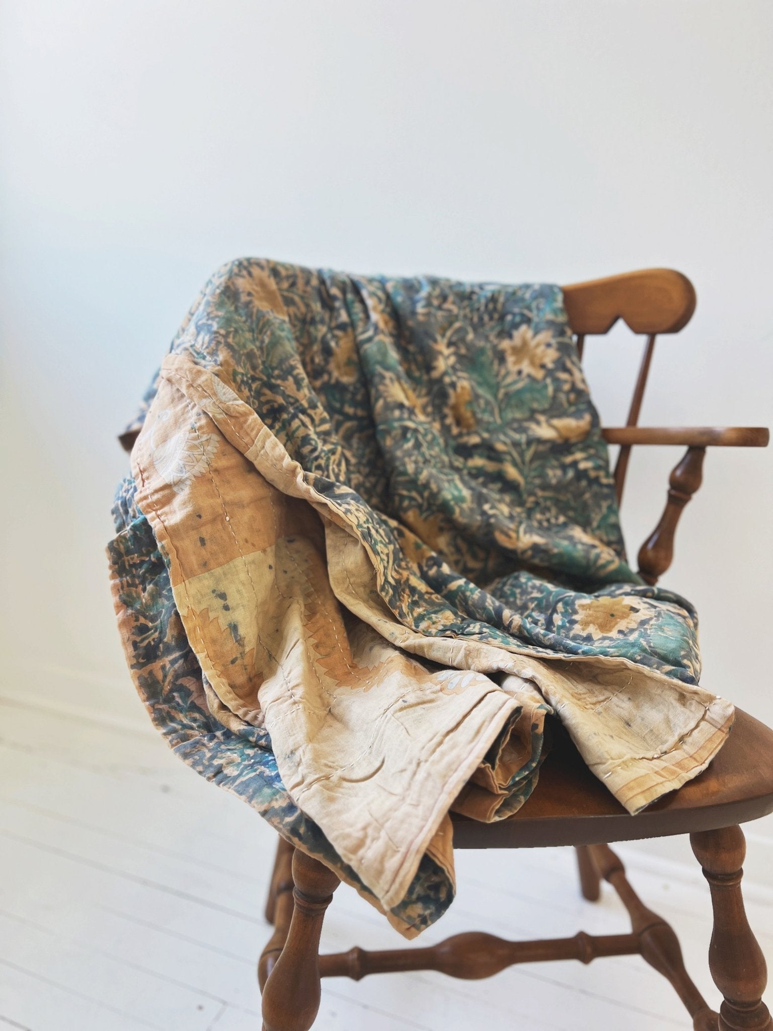 Vintage Kantha Reversible Throw - Spring Sweet