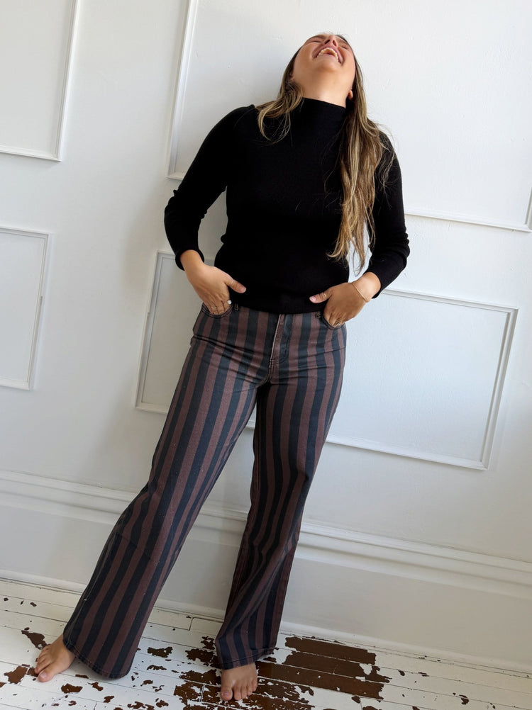 Vintage Stripe Jeans - Spring Sweet