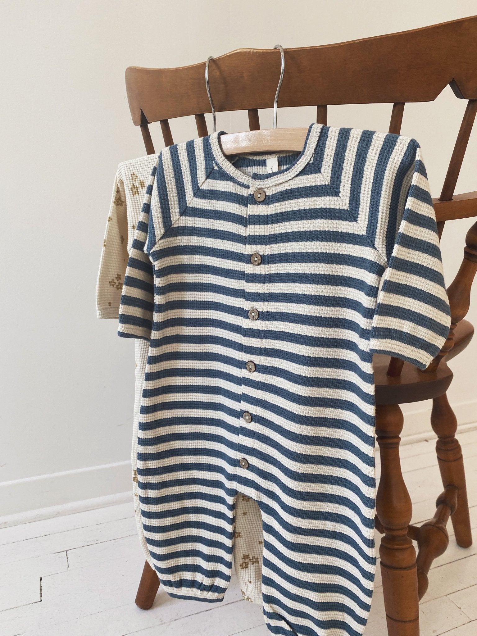 Waffle Long Sleeve Jumpsuit - Spring Sweet