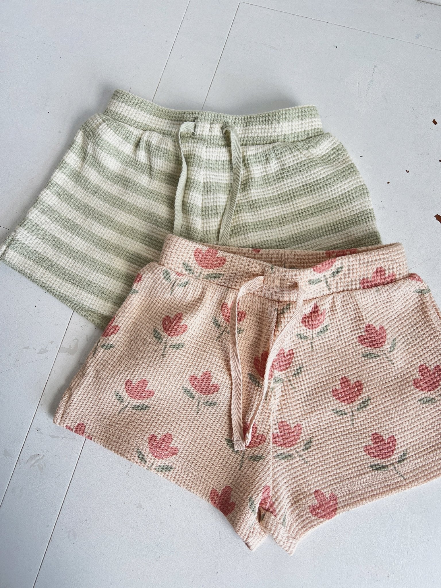 Waffle Shorts - Spring Sweet