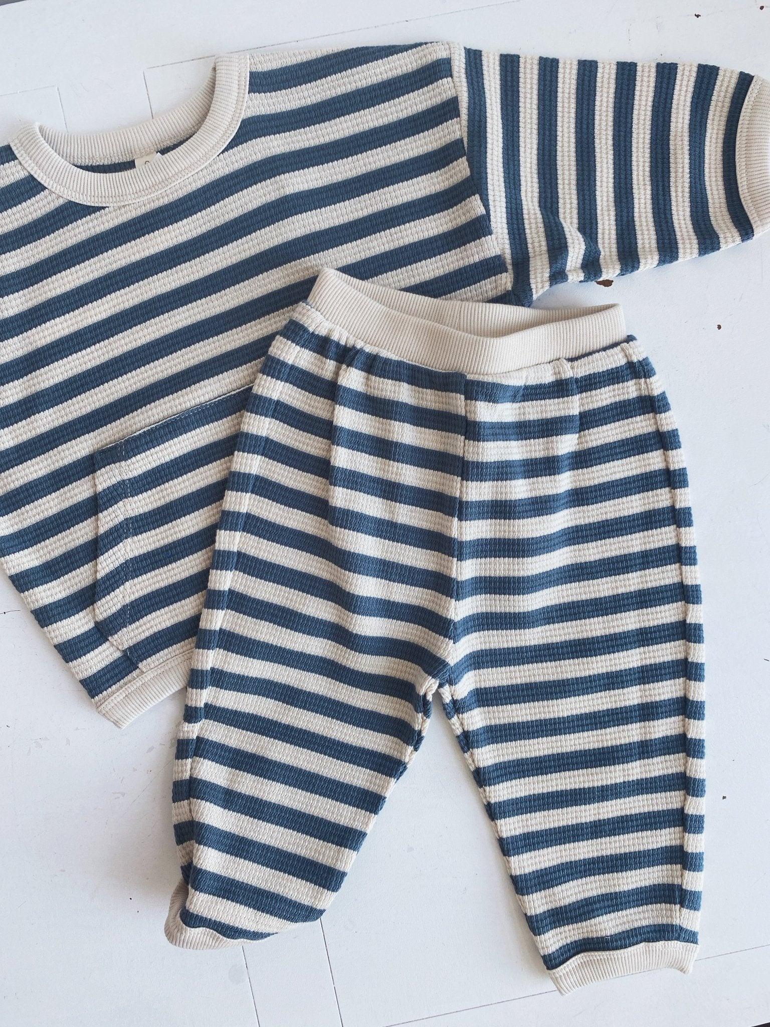 Waffle Slouch Pants - Spring Sweet