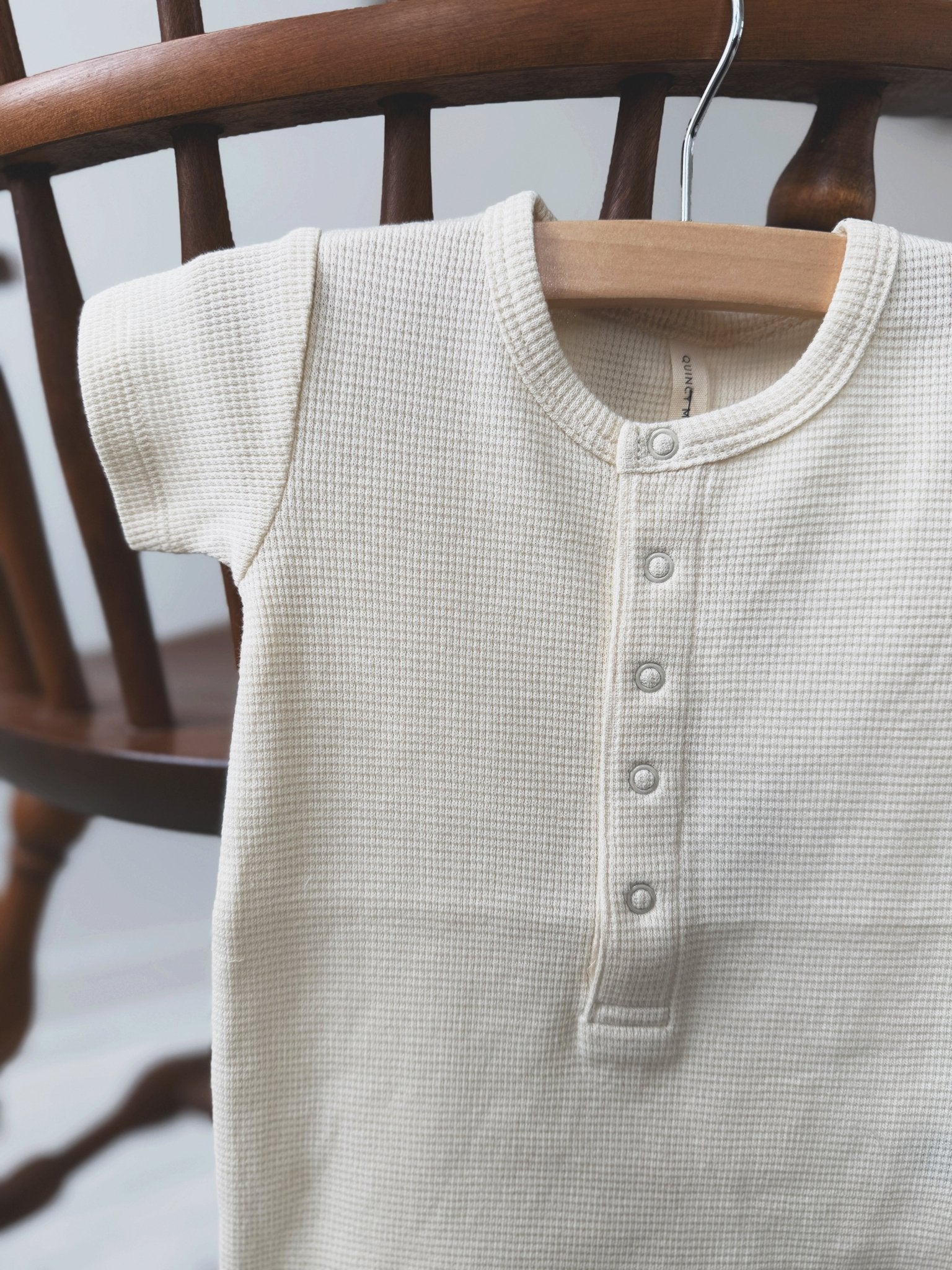 Waffle Snap Romper - Spring Sweet