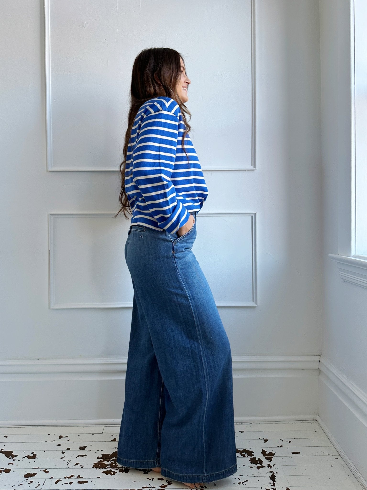 Wide Leg Denim Pants - Spring Sweet