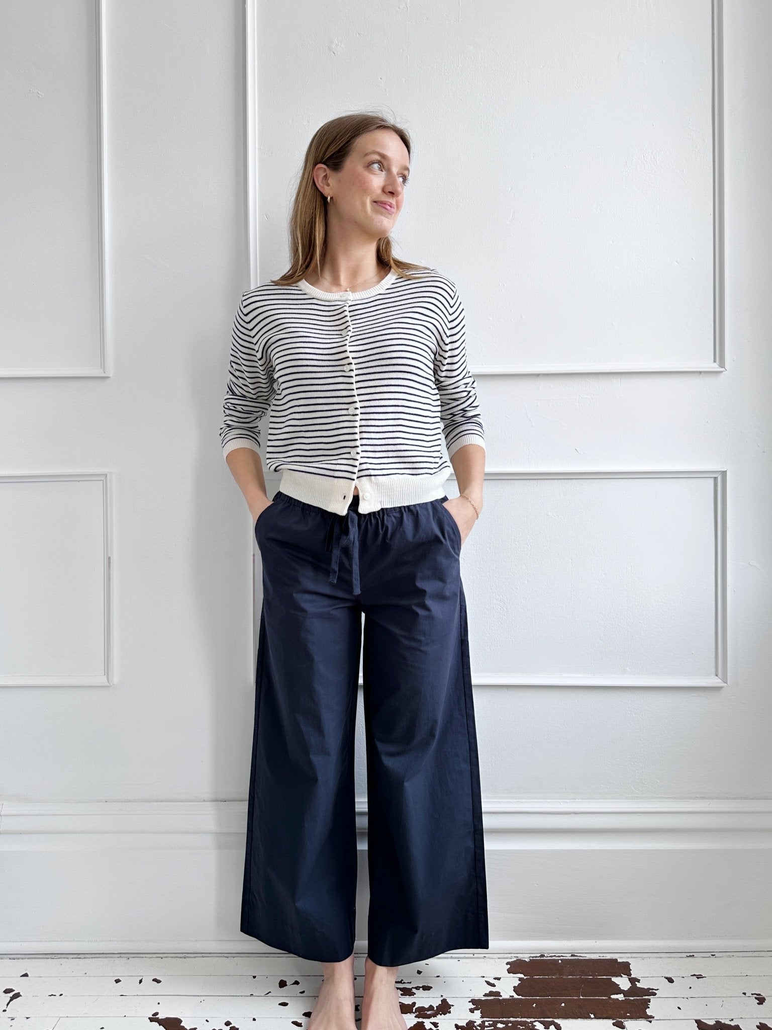 Wide Leg Poplin Pants - Spring Sweet