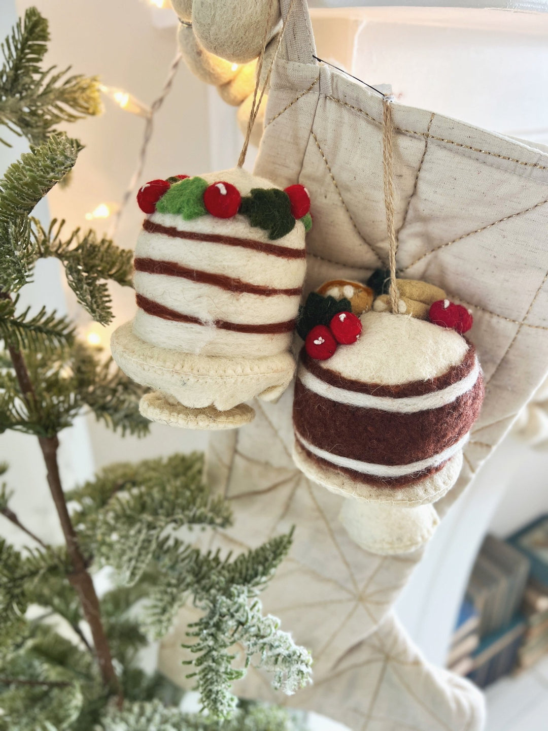 Wool Cake Ornament - Spring Sweet