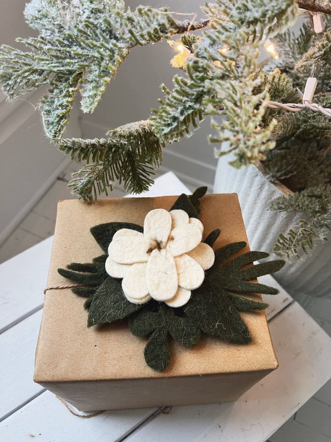 Wool Felt Flower Gift Topper - Spring Sweet