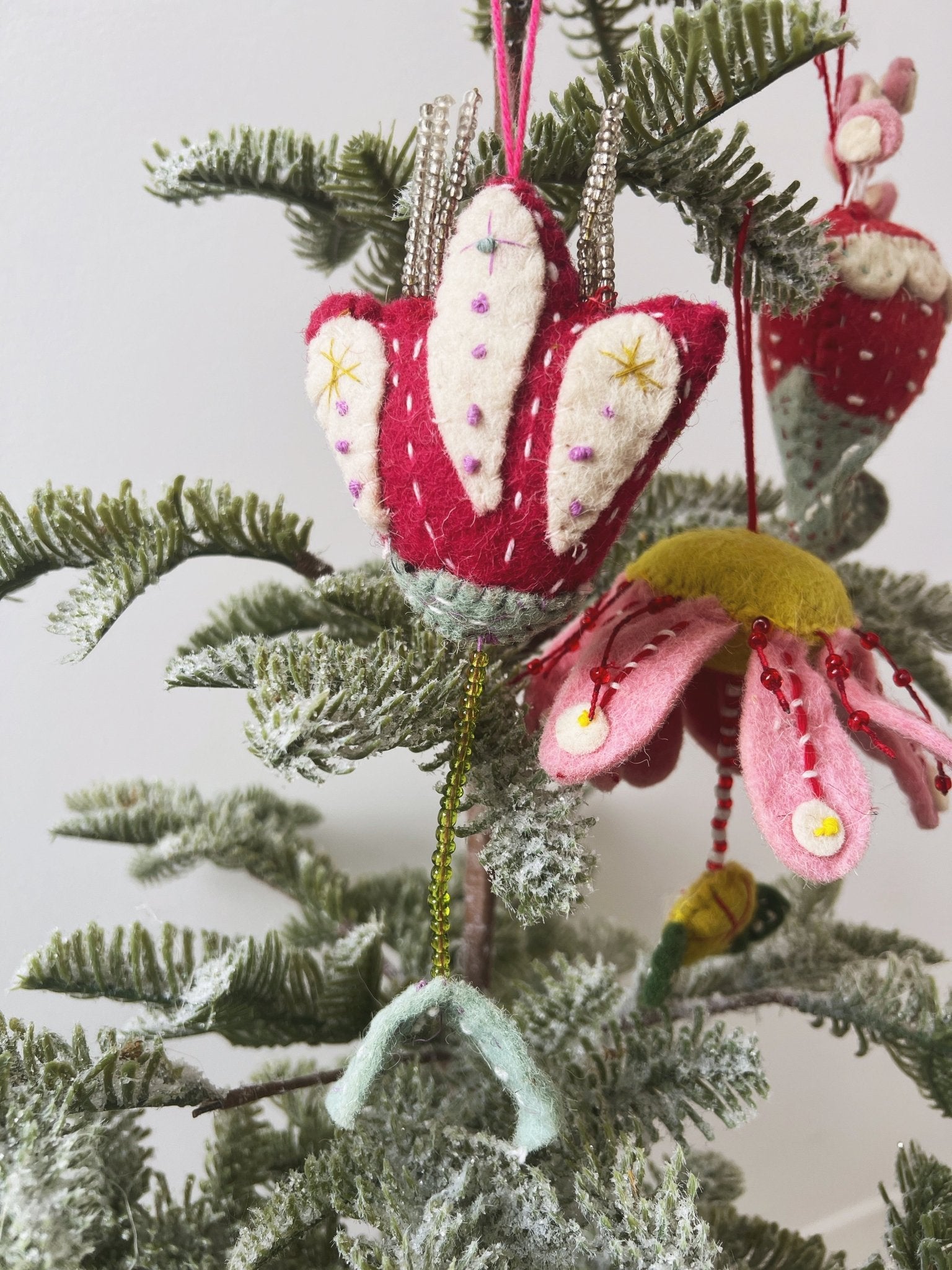 Wool Felt Flower Ornament - Spring Sweet