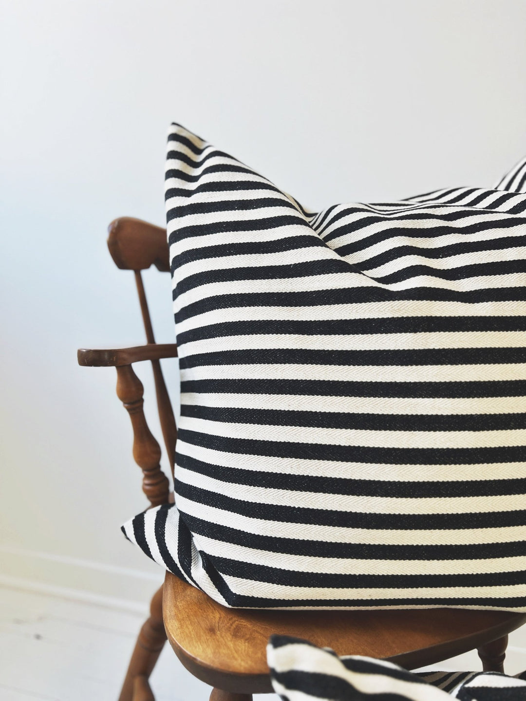 Woven Cotton Striped Pillow - Spring Sweet