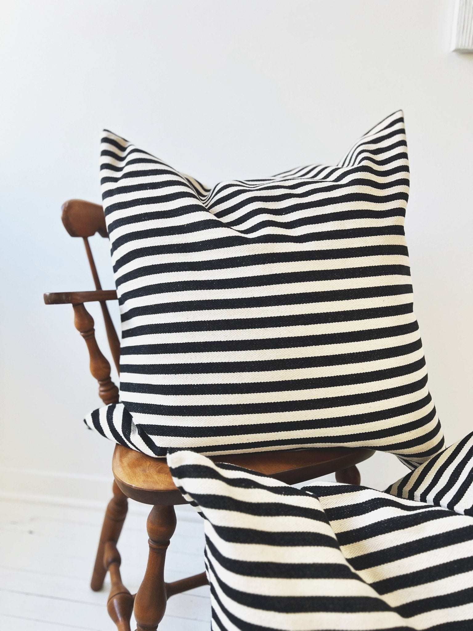 Woven Cotton Striped Pillow - Spring Sweet