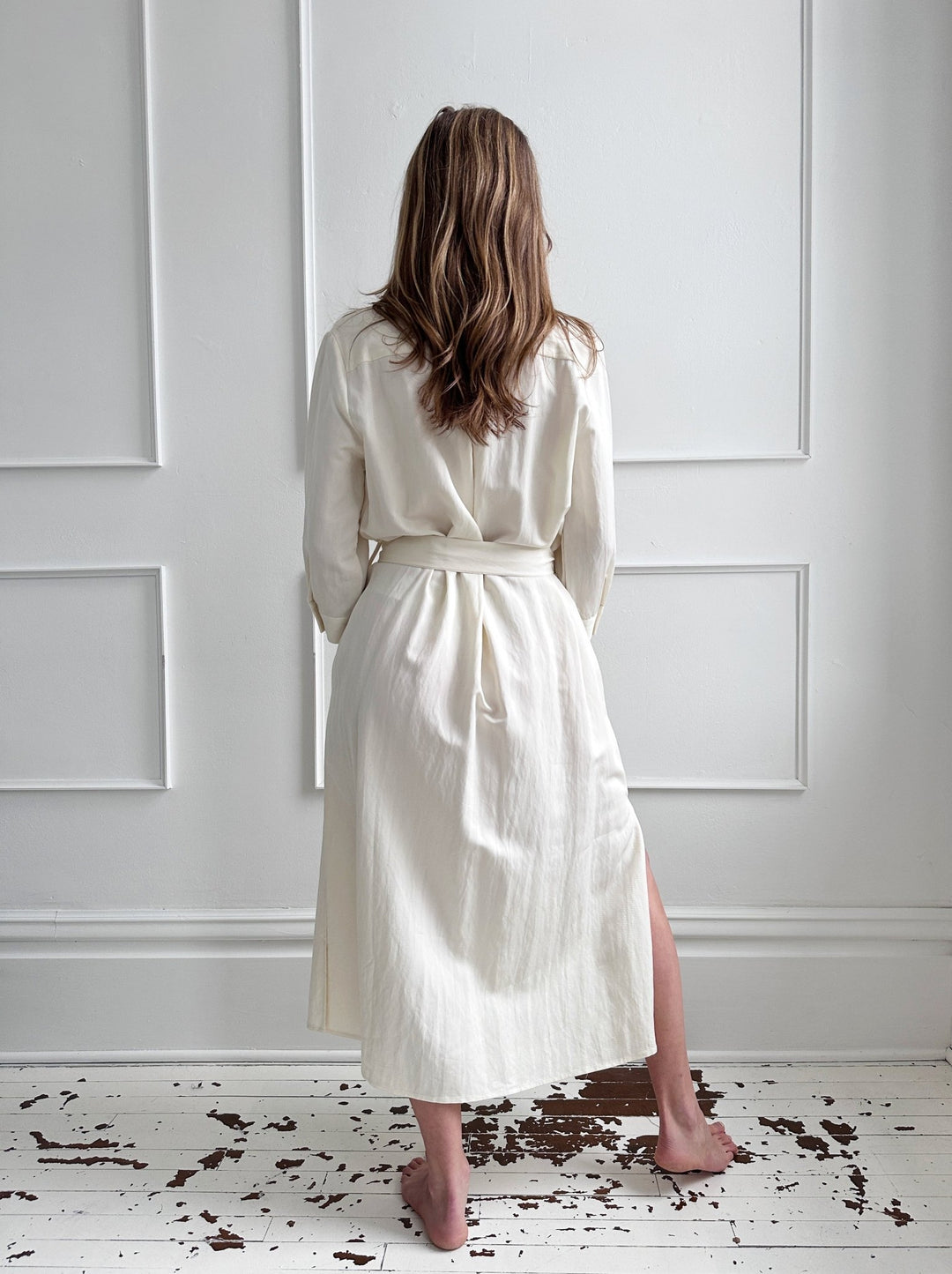 Woven Tie Waist Midi Dress - Spring Sweet