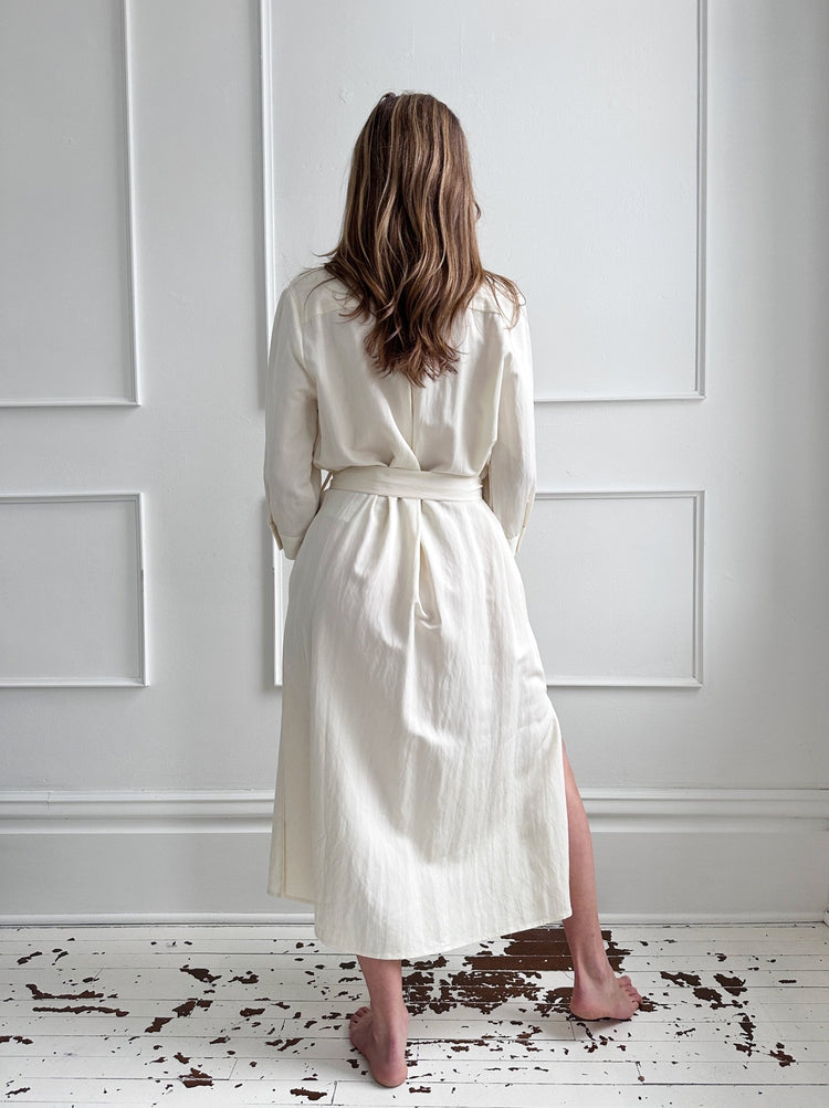 Woven Tie Waist Midi Dress - Spring Sweet