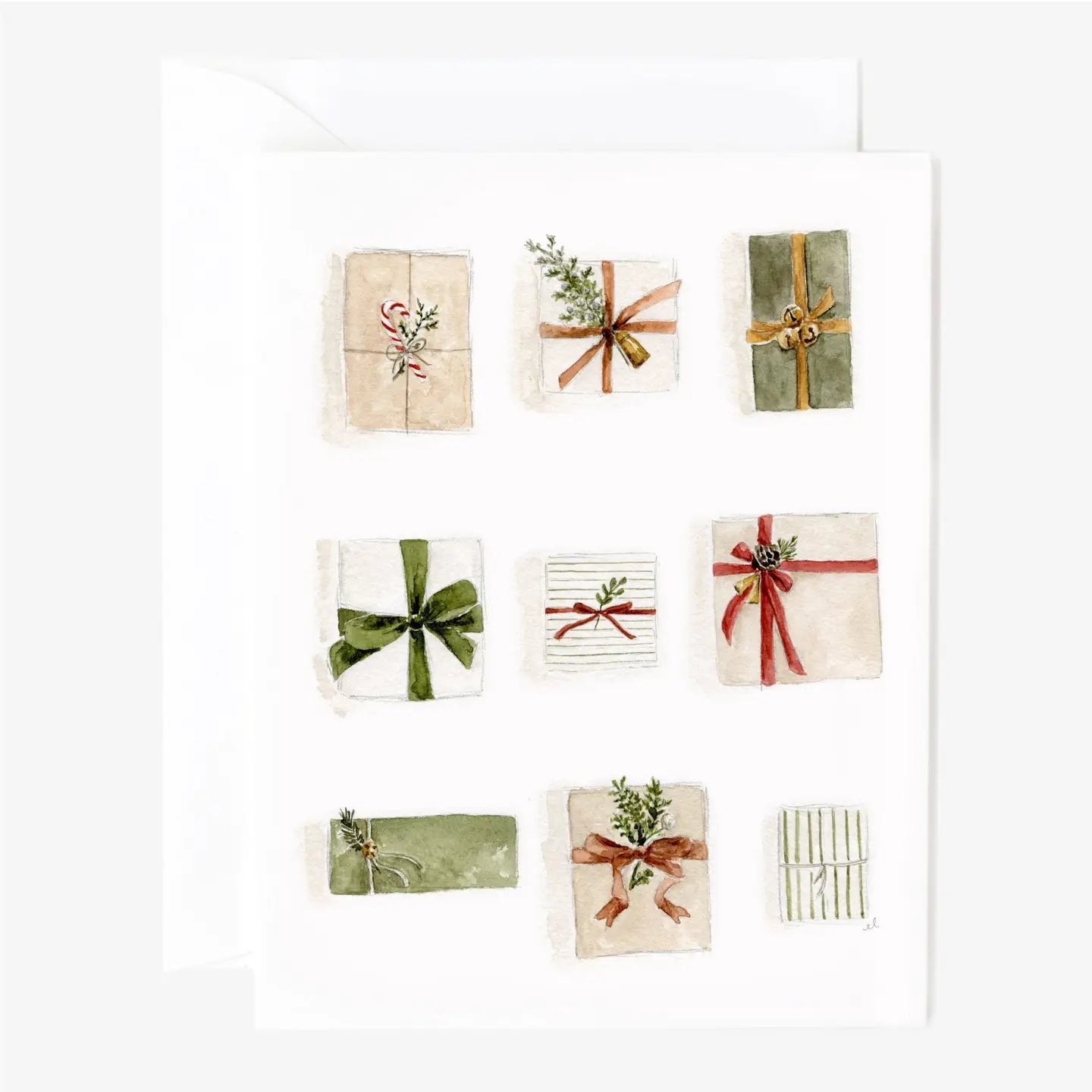 Wrapped Christmas Gifts Card - Spring Sweet