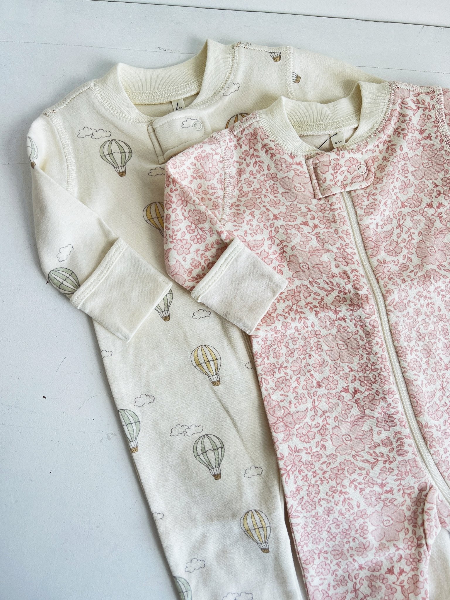 Zip Long Sleeve Sleeper Footie - Spring Sweet