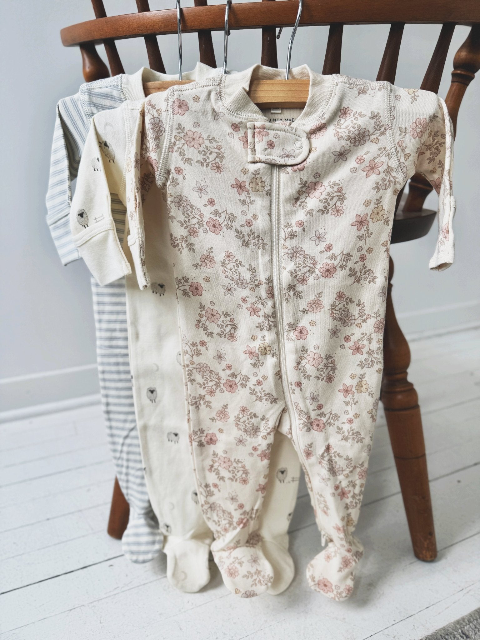Zip Long Sleeve Sleeper Footie - Spring Sweet