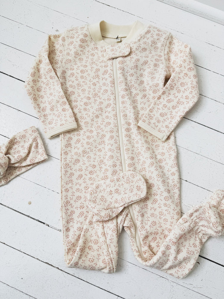 Zip Long Sleeve Sleeper Footie - Spring Sweet