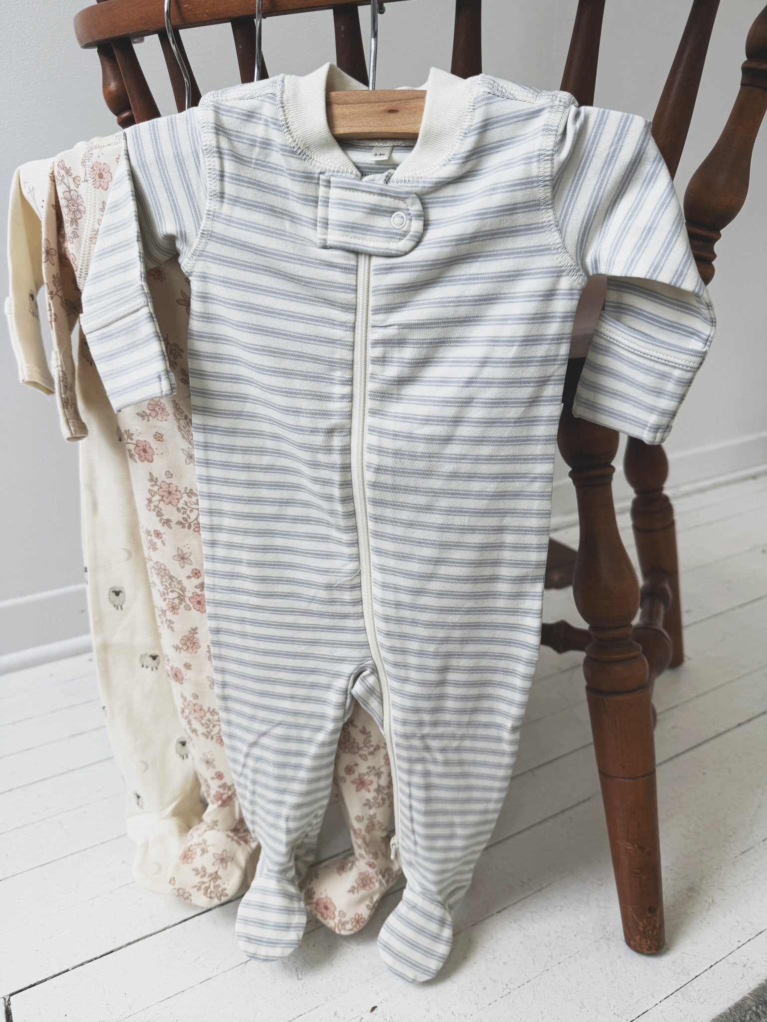 Zip Long Sleeve Sleeper Footie - Spring Sweet