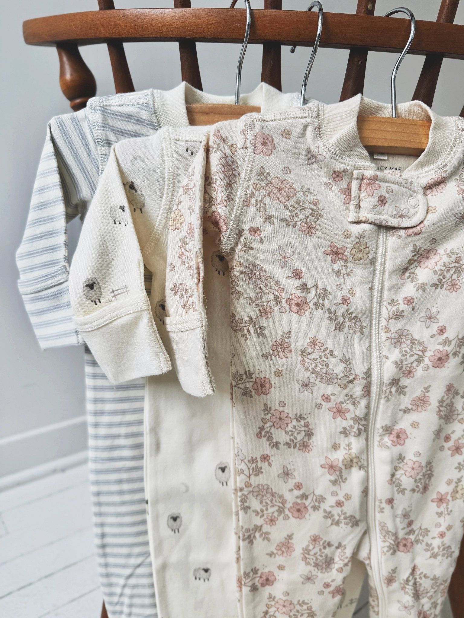 Zip Long Sleeve Sleeper Footie - Spring Sweet