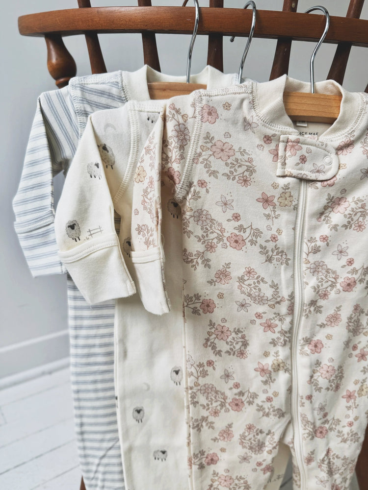 Zip Long Sleeve Sleeper Footie - Spring Sweet