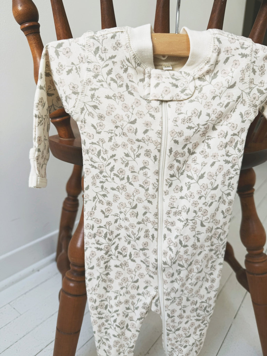 Zip Long Sleeve Sleeper Footie - Spring Sweet