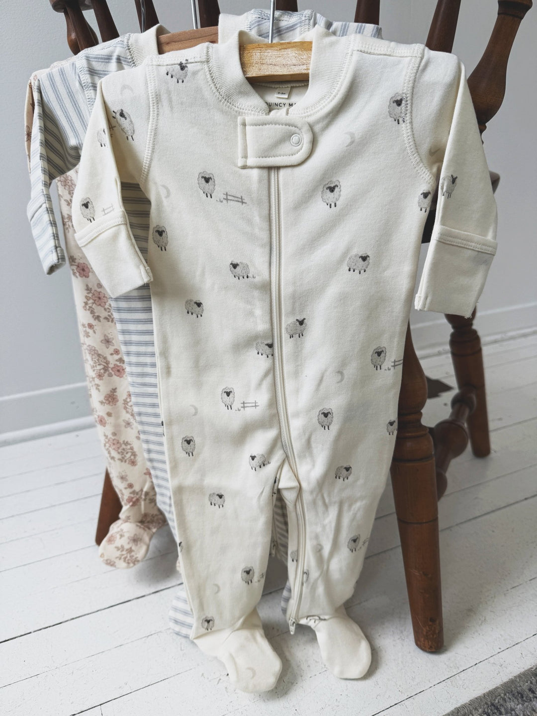 Zip Long Sleeve Sleeper Footie - Spring Sweet