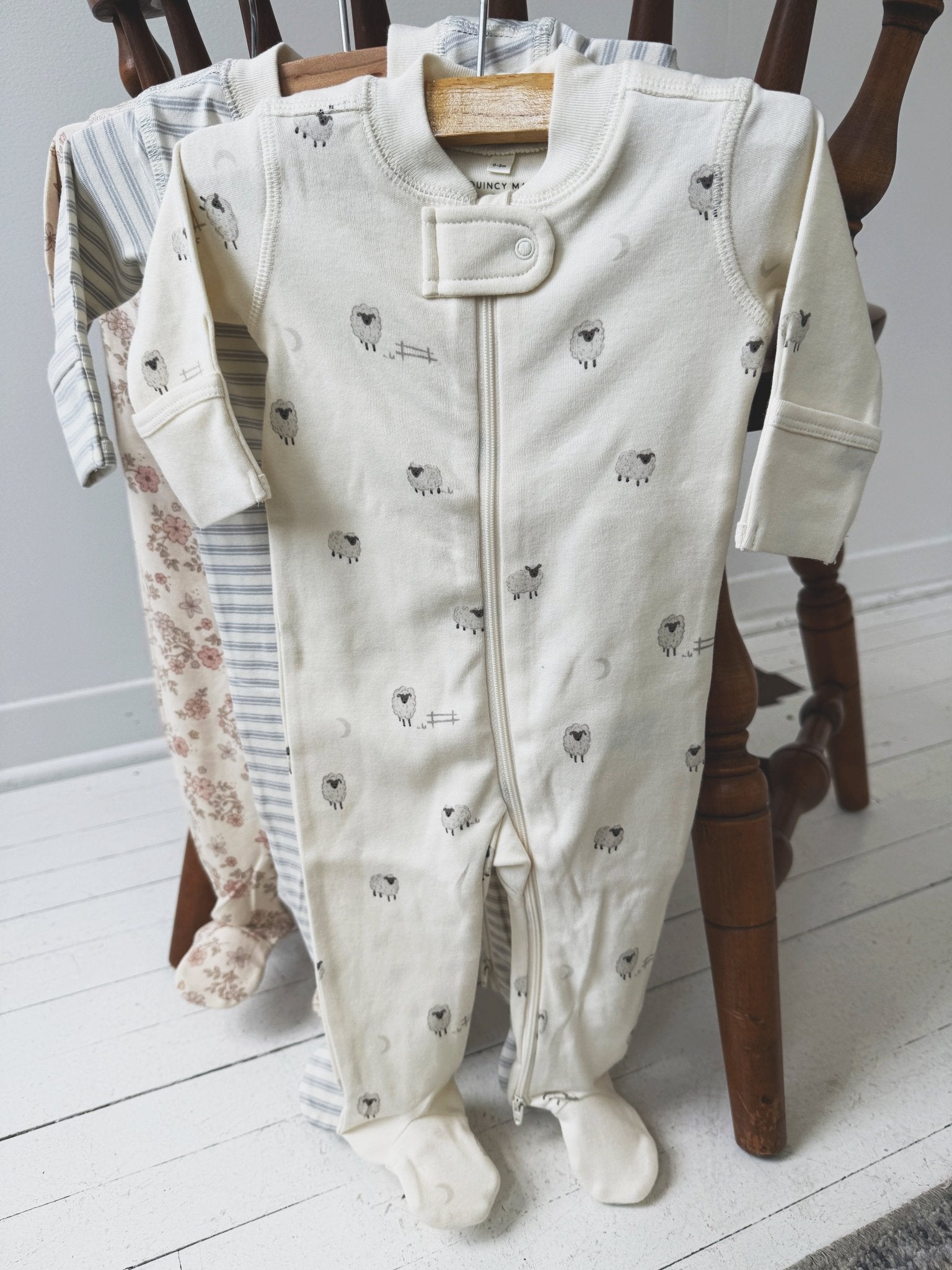 Zip Long Sleeve Sleeper Footie - Spring Sweet