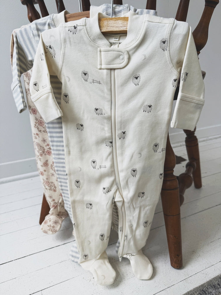 Zip Long Sleeve Sleeper Footie - Spring Sweet
