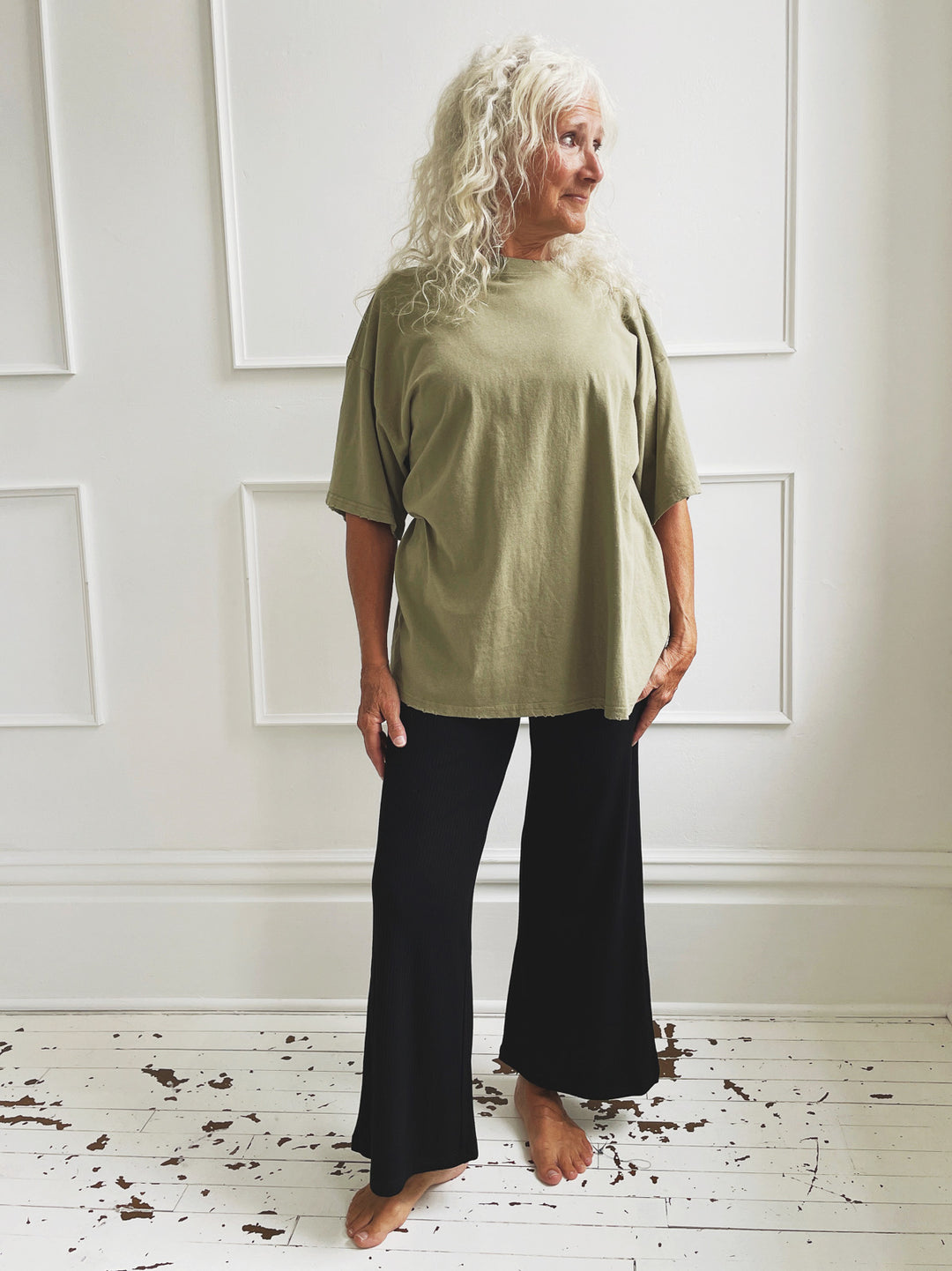 Washed Cotton Jersey Oversized Tee