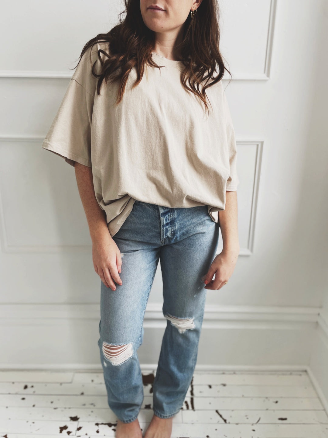 Washed Cotton Jersey Oversized Tee