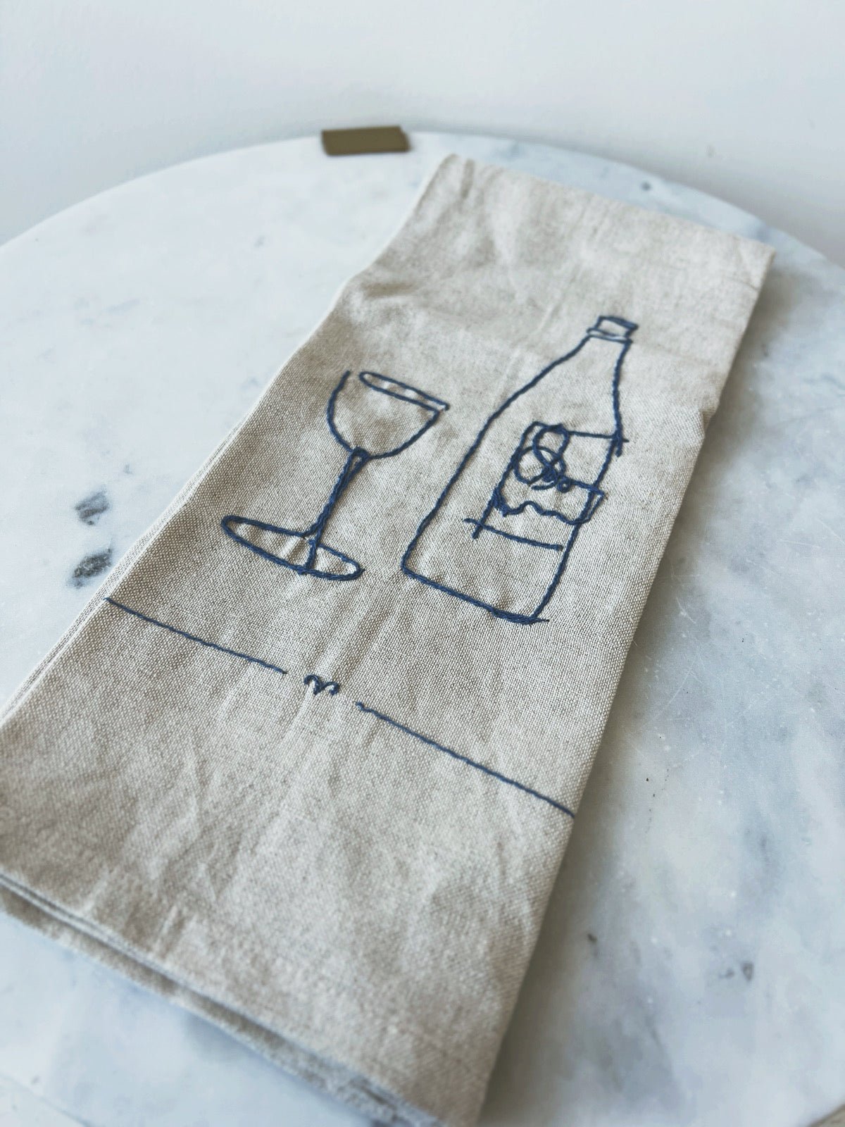 Bottoms Up Embroidered Tea Towels - Spring Sweet