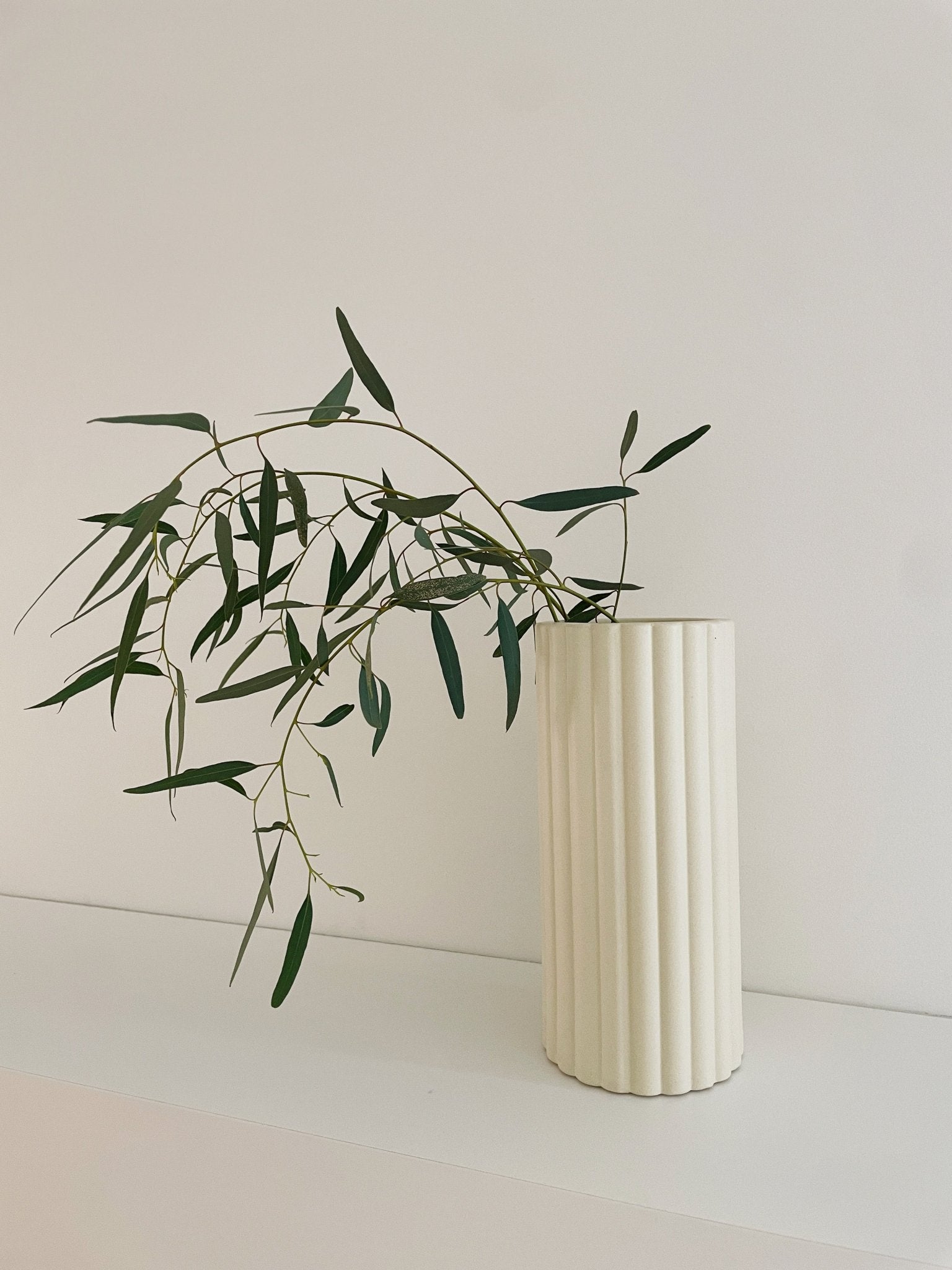 Ceramic Ribbed Vase - Spring Sweet