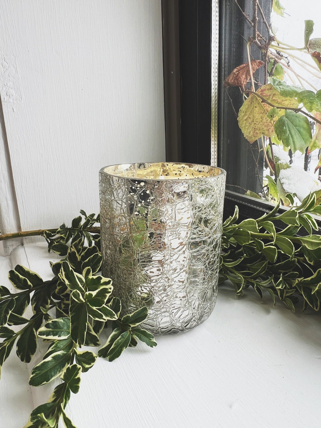 Crackle Glass Candle - Spring Sweet