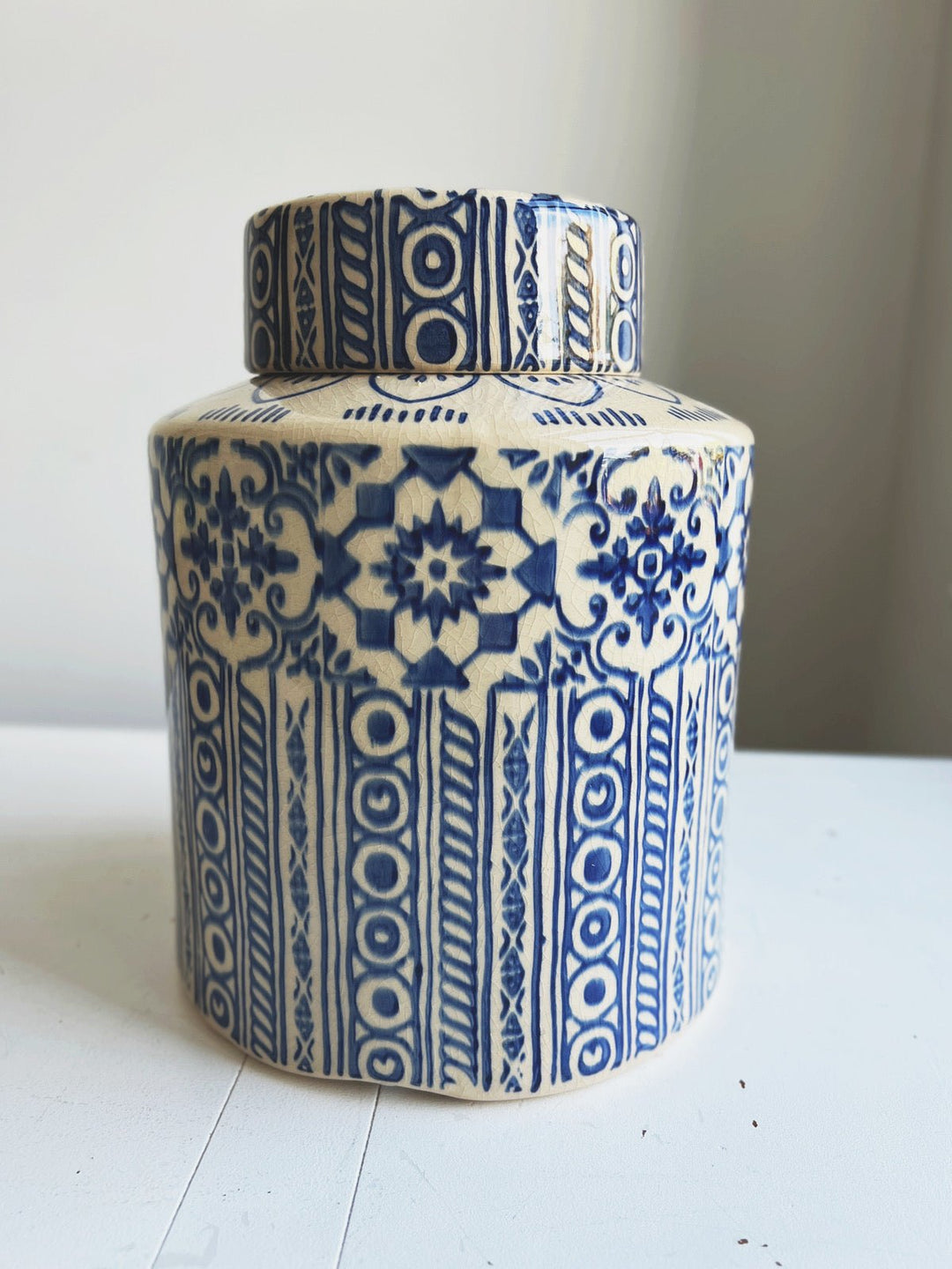 Decorative Stoneware Ginger Jar - Spring Sweet