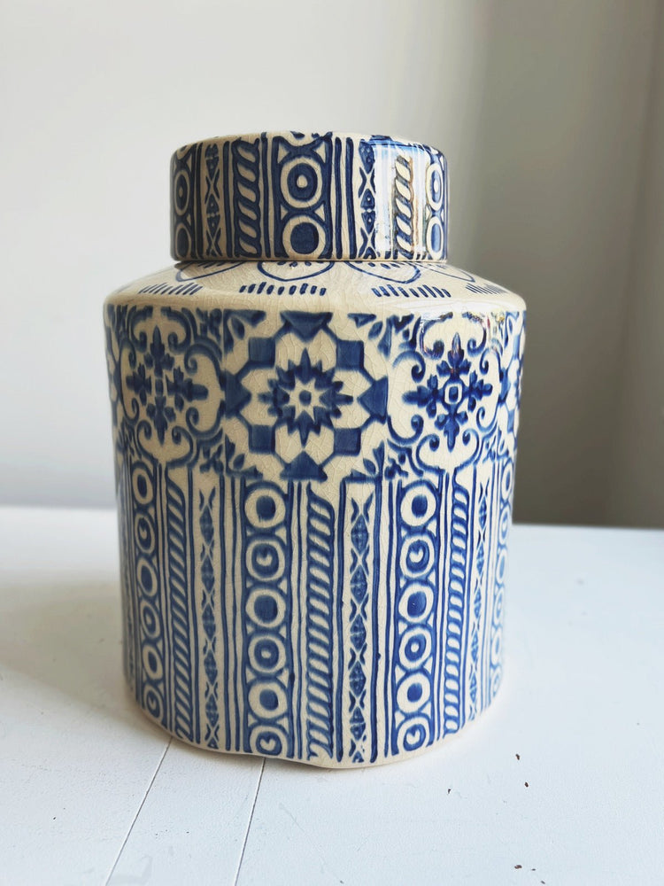 Decorative Stoneware Ginger Jar - Spring Sweet