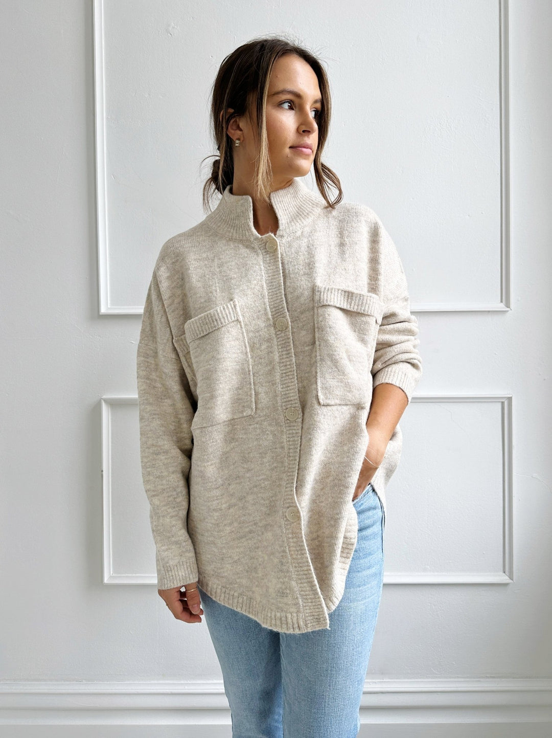 Double Pocket Cardigan - Spring Sweet