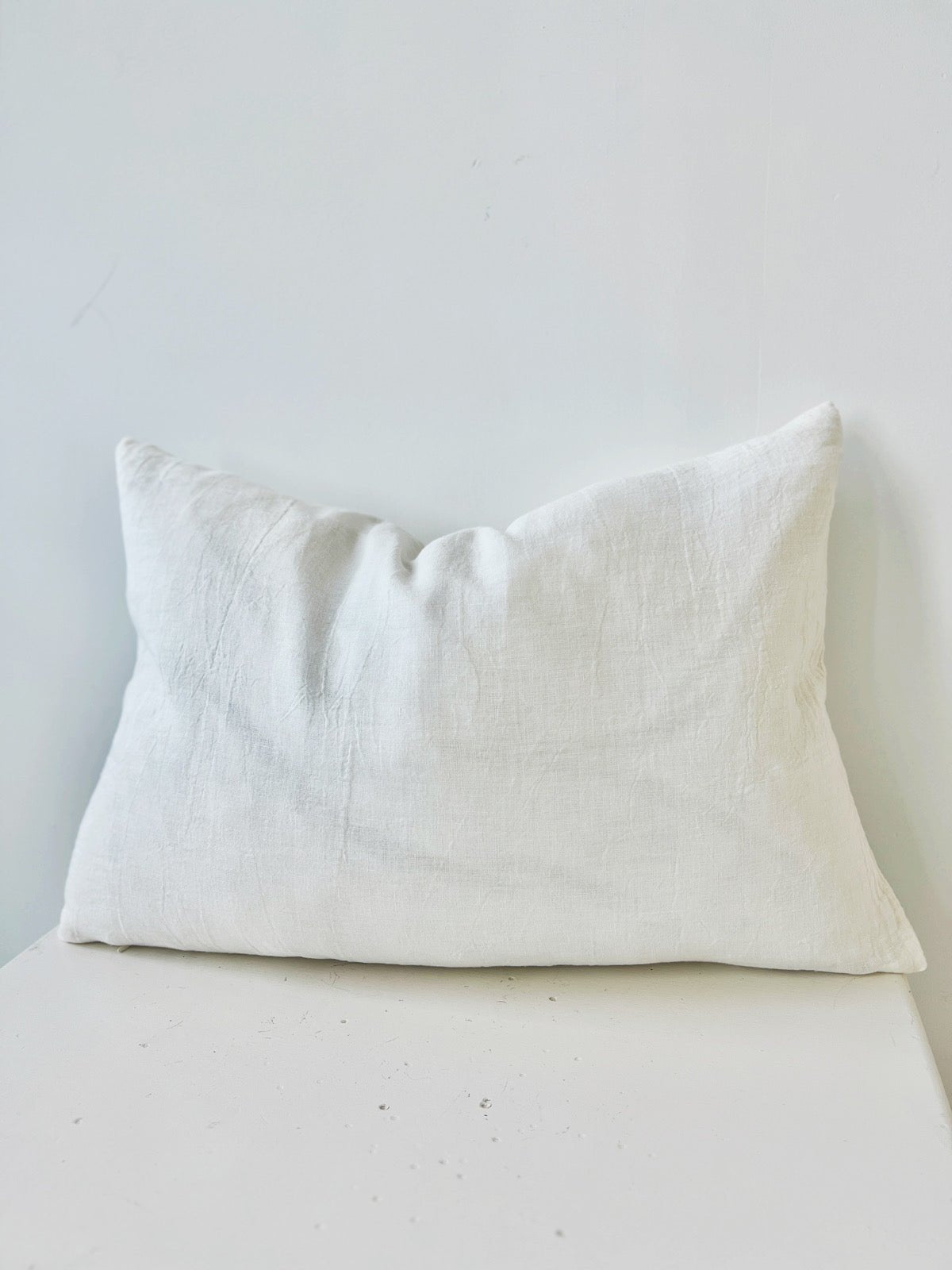 Down Filled Linen Lumbar Pillow - Spring Sweet